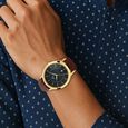 Titan Quartz Analog with Date Black Dial Leather Strap Watch for Men - image number 6