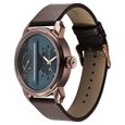 Fastrack Pulse IV Dual Time Analog Watch with Green Dial & Brown Leather Strap For Guys - image number 2
