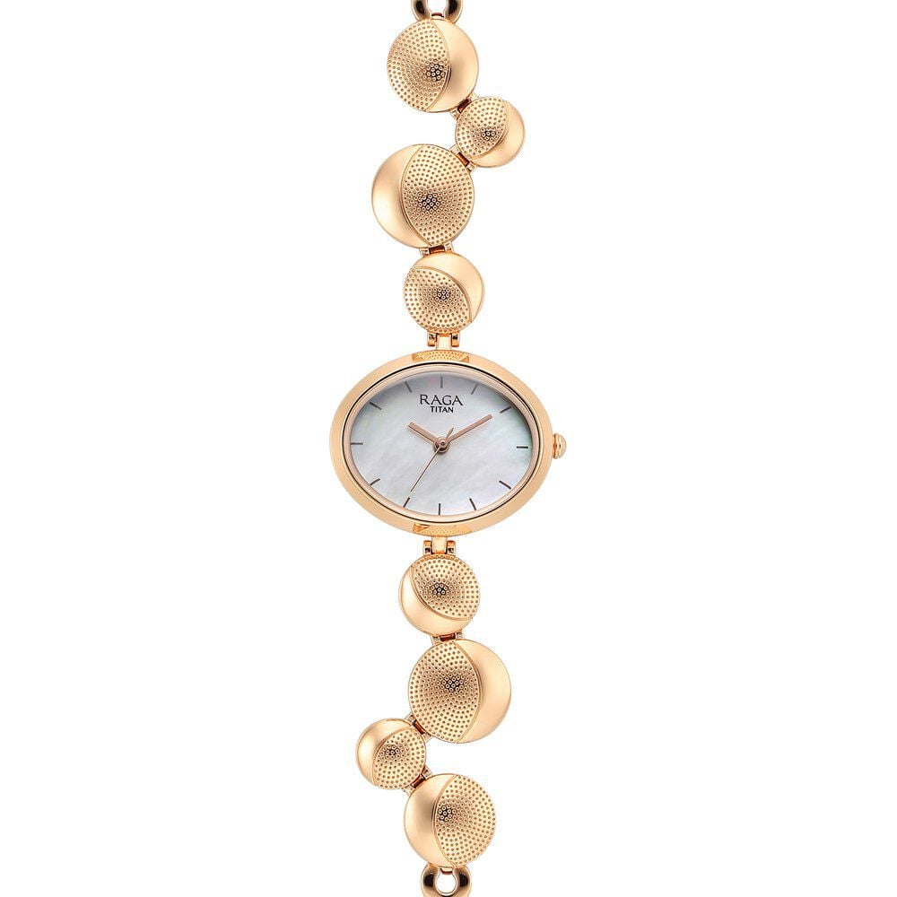 Buy Online Titan Raga Aurora Brown Dial Women Watch With Metal Strap -  nq95049wm01 | Titan