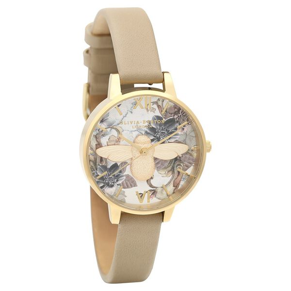 Olivia Burton Quartz Analog White Dial Leather Strap Watch for Women - image number 0