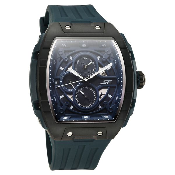 SF Maiden Voyage Sport Watch - Blue Dial & Strap - Tonneau Shaped Case with Multifunction movement - image number 0