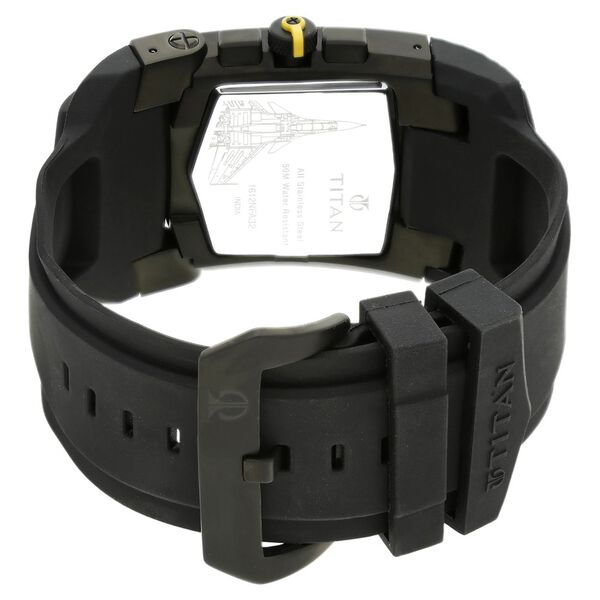 Titan Squadron Black Dial Chrono Stainless Strap watch for Men - image number 3