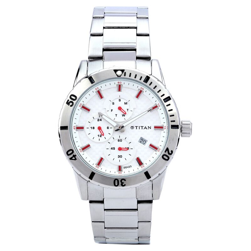 Titan Silver Dial Analog Stainless Steel Strap watch for Men - image number 0