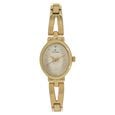 Titan Quartz Analog Champagne Dial Golden Stainless Steel Strap Oval Shaped Watch For Women - image number 0