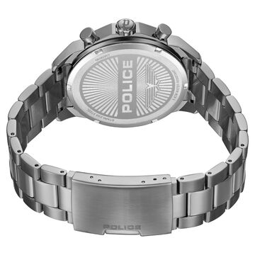 Police Quartz Multifunction Blue Dial Grey Stainless Steel Strap Watch for Men