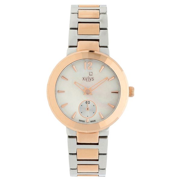 Xylys Swiss Analog Two Toned Stainless Steel Strap Mother of Pearl Dial Watch For Women - image number 0
