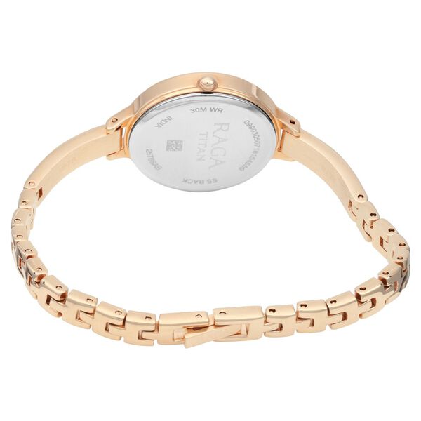 Titan Quartz Analog with Date Blue Dial Metal Strap Watch for Women - image number 3