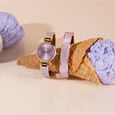 Sonata Poze Quartz Analog Grey Dial Two Toned Kada Strap Watch For Women