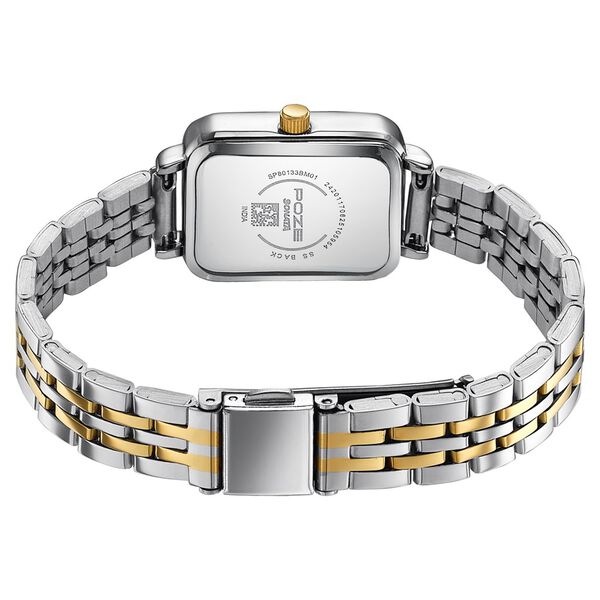 Sonata Poze Quartz Analog Mother of Pearl Dial Two Toned Metal Strap Watch For Women - image number 6