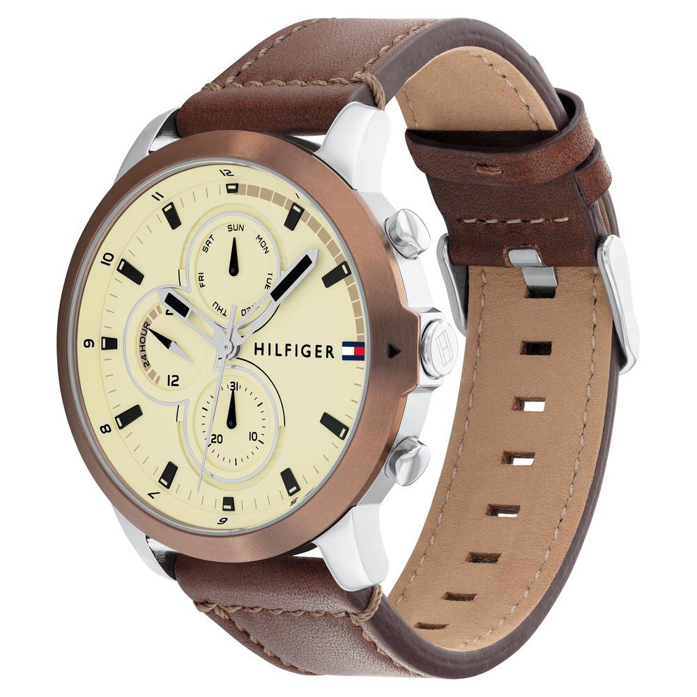 Buy Online Tommy Hilfiger Off White Dial Quartz Analog with Date