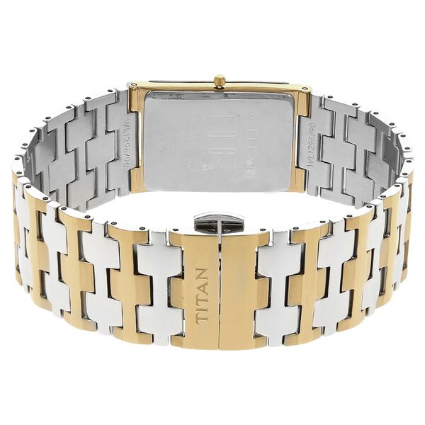 Titan Edge Quartz Analog White Dial Two toned Stainless Steel Strap Watch For Men - image number 3