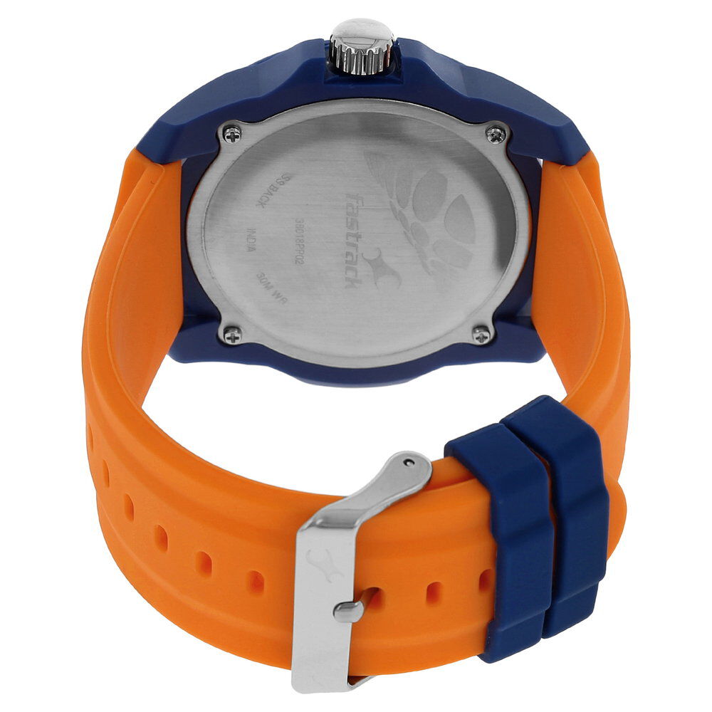 Fastrack Quartz Analog Orange Dial Plastic Strap Watch for Unisex