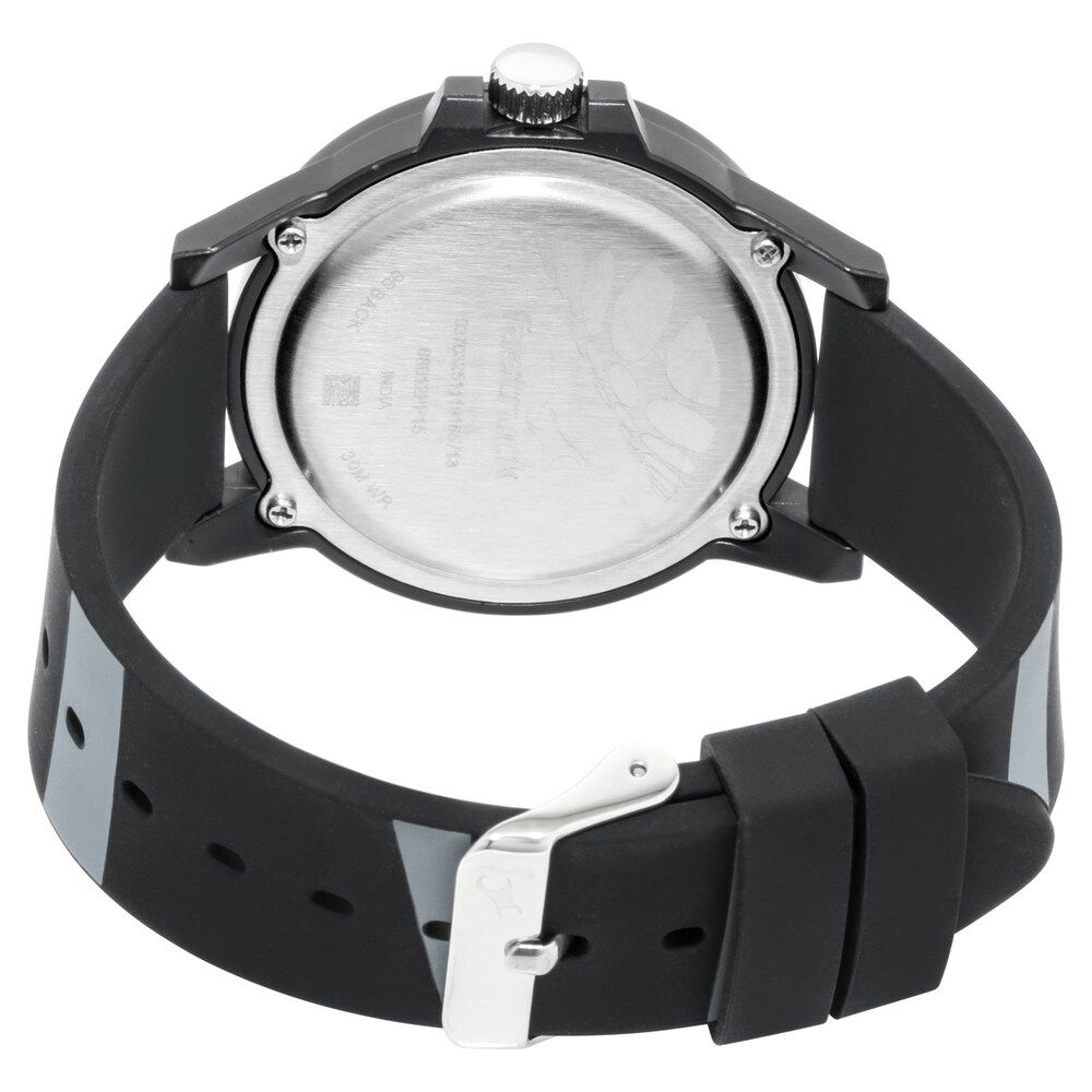 Fastrack Fastfit Quartz Analog Black Dial Silicone Strap Unisex Watch