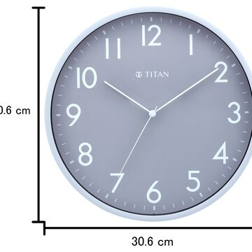 Titan Silent Sophistication: Grey Clock with Striking Contrast