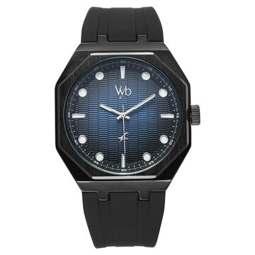 Vyb Rebel By Fastrack Quartz Analog Multicoloured Dial Black Silicone Strap Watch For Guys