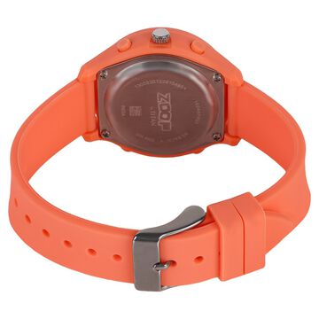 Zoop Ana-Digi Watch with Silver Dial & Orange Strap for Girls Kids, from House of Titan