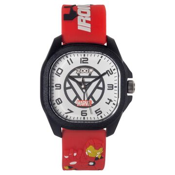 Zoop Marvel Analog Watch with White Iron Man Dial & Red Strap for Boys Kids, from House of Titan