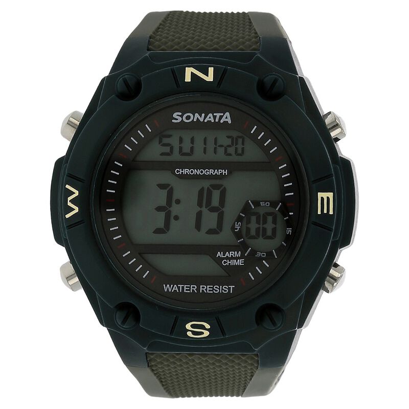SF Digital Dial Grey Plastic Strap Watch for Men