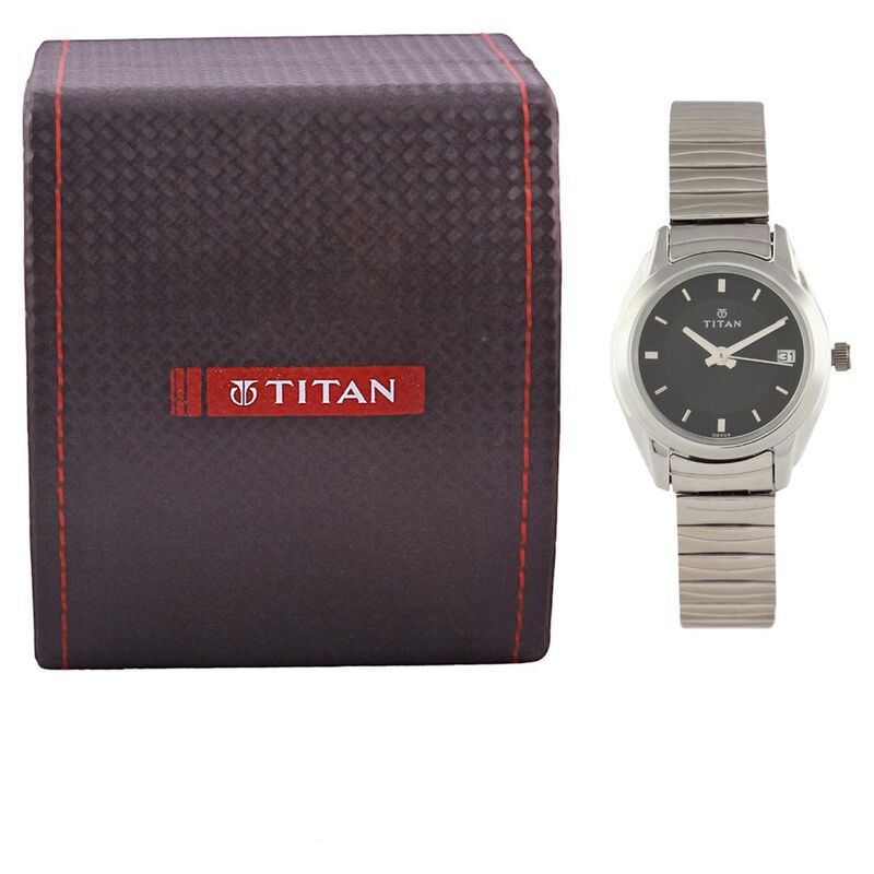 Titan Women Analog with Date Black Dial Quartz Metal Strap watch for Women - image number 4