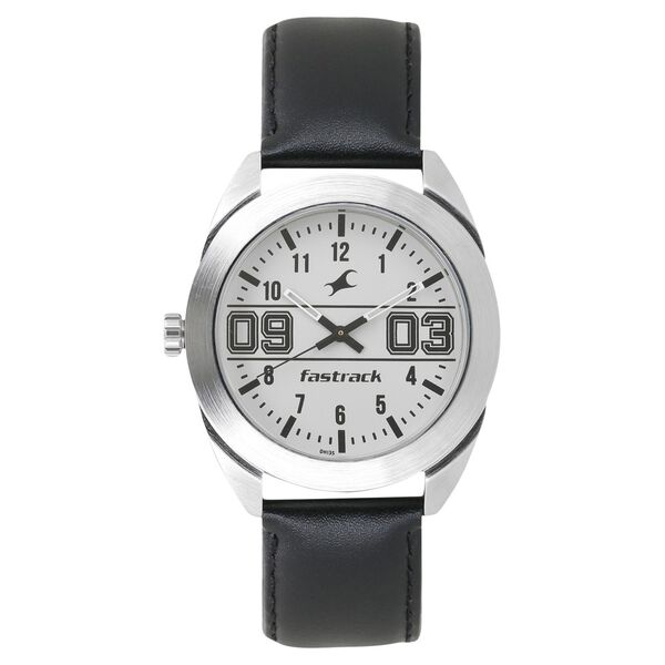 Fastrack Varsity Quartz Analog Grey Dial Leather Strap Watch for Guys - image number 0