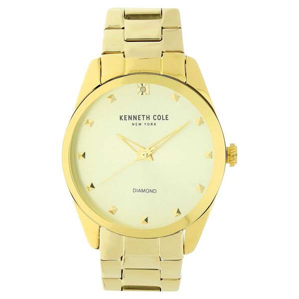 Kenneth Cole Quartz Analog Golden Dial Metal Strap Watch for Women - image number 0