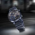 Fastrack Gambit Micromotor Black Dial Brown Metal Strap Analog Watch for Guys