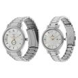 Titan Quartz Analog with Date Silver Dial Stainless Steel Strap Watch for Couple - image number 1