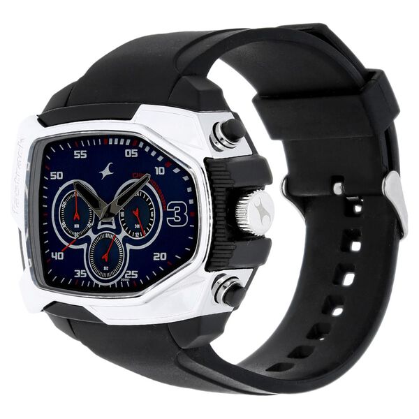 Fastrack Quartz Chronograph Blue Dial Plastic Strap Watch for Guys - image number 1