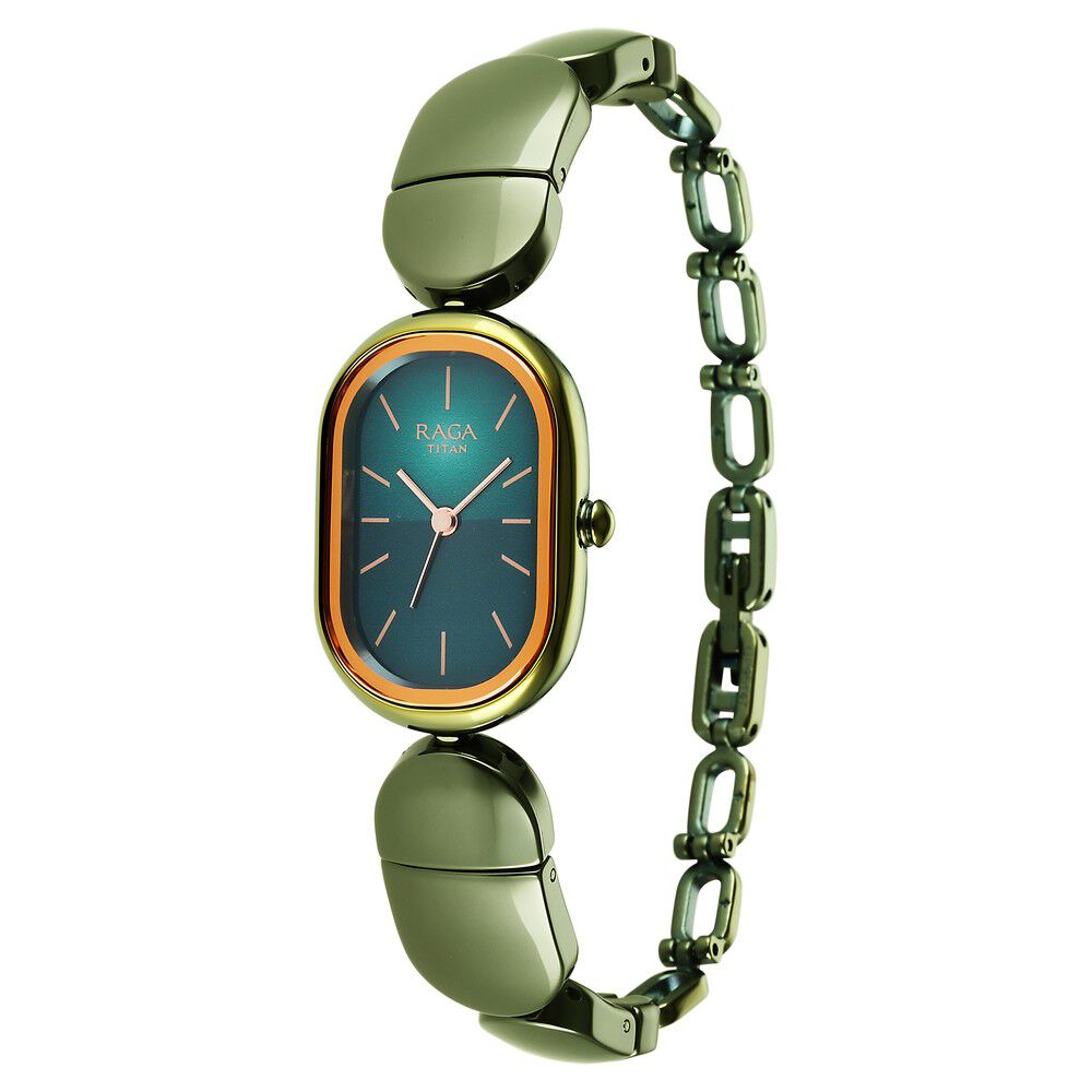 Titan Raga Ceramics Blue Dial Analog Ceramic Strap watch for Women