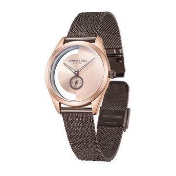Kenneth Cole Quartz Analog Rose Gold Dial Stainless Steel Strap Watch for Women