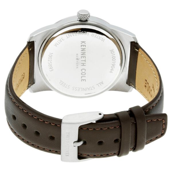 Kenneth Cole Quartz Analog Grey Dial Leather Strap Watch for Men - image number 3