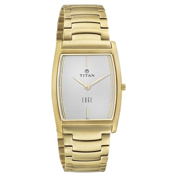 Titan Yellow Dial Stainless Steel Strap watch for Men - image number 0