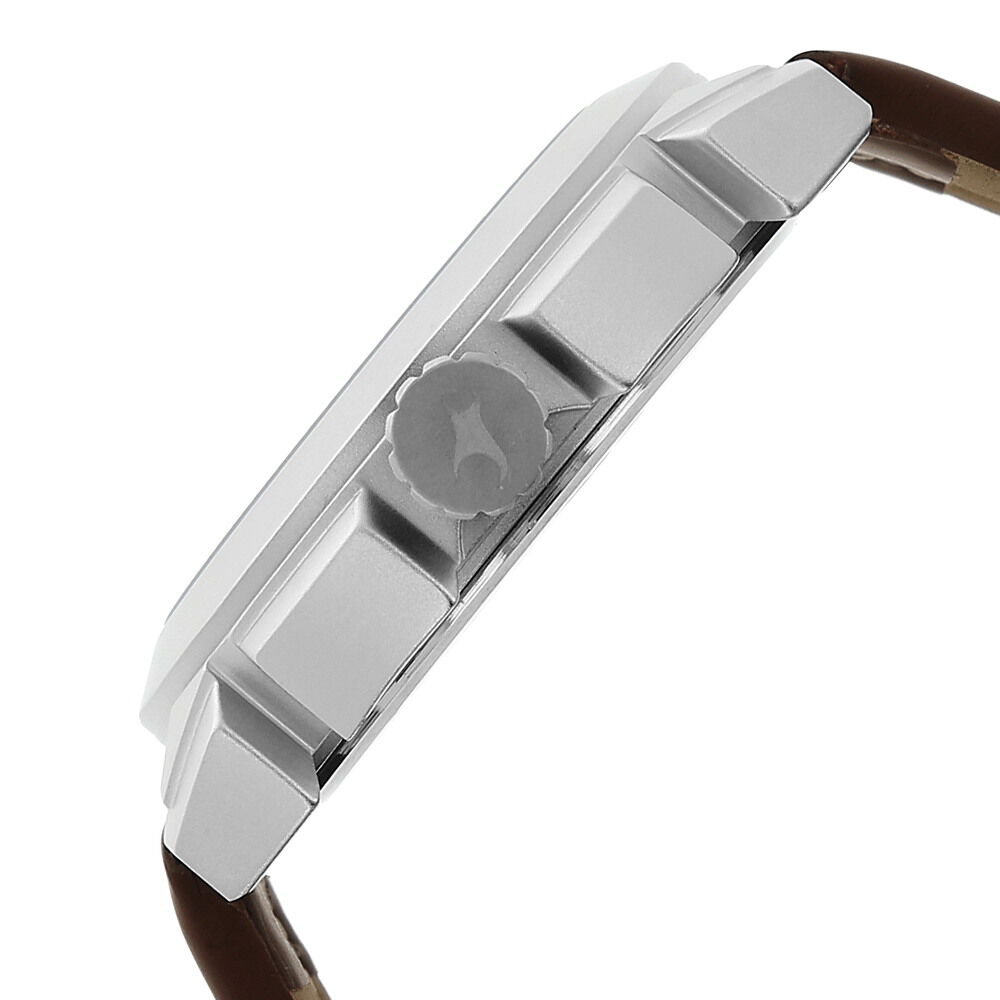 Buy Online Fastrack Quartz Analog Silver Dial Leather Strap Watch
