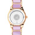 Xylys Swiss Analog Shimmer Swiss Steel & Ceramic Mother of Pearl Lilac Dial Watch for Women - image number 4