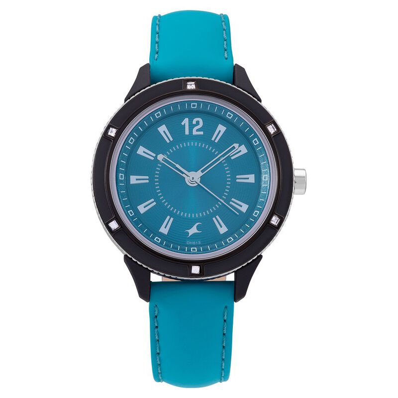 Fastrack Modular Quartz Analog Blue Dial Leather Strap Watch for Girls - image number 1