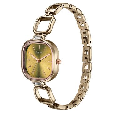 Sonata Colours of Earth Quartz Analog Brown Dial Metal Strap Watch For Women