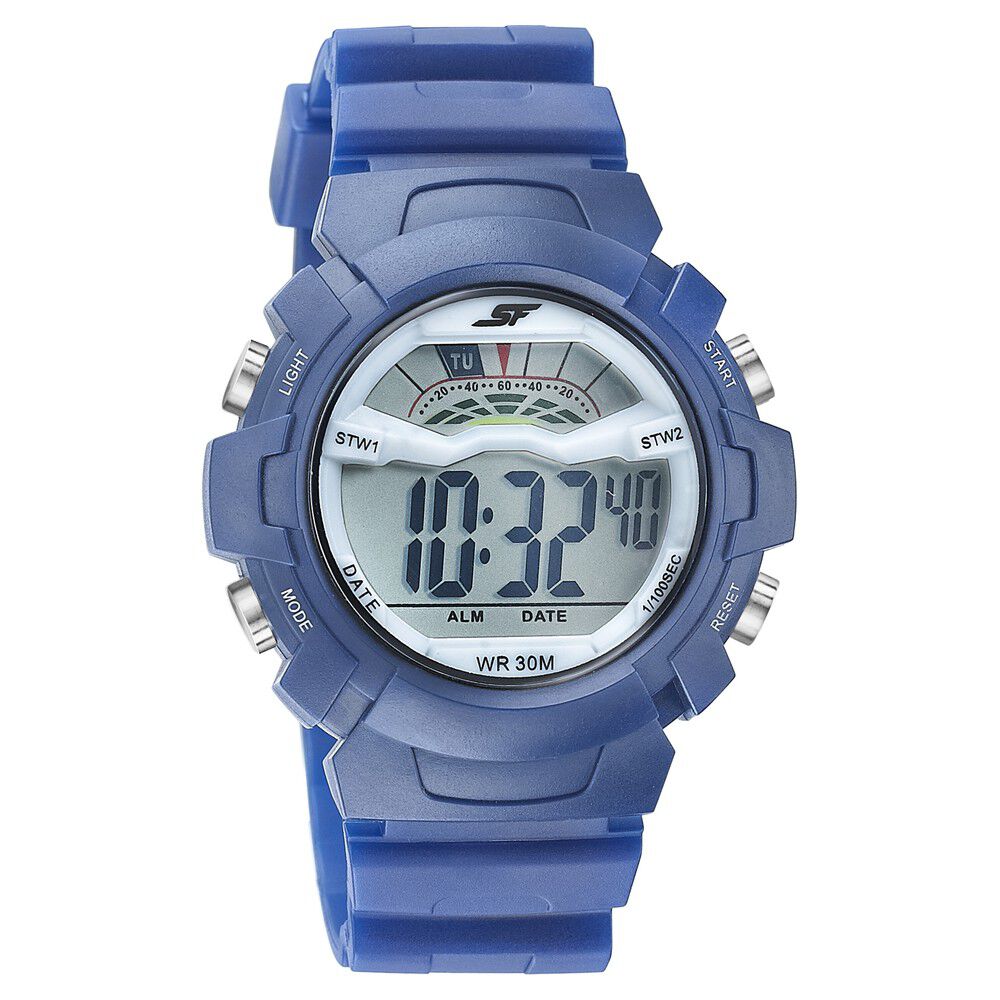 SF Digital Dial Blue PU Strap Watch for Men-picture-16