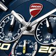 Ducati Quartz Chronograph Blue Dial Blue Silicone Strap Watch For Men - image number 3