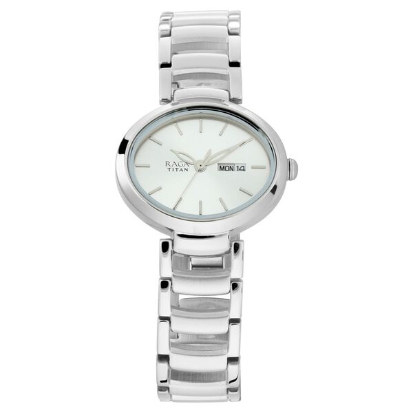 Titan Raga Viva Silver Dial Analog with Day and Date Metal Strap Watch for Women - image number 0