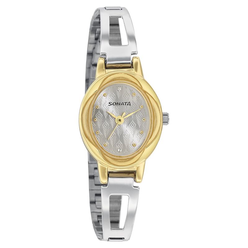 Sonata Pankh Silver Dial Women Watch With Stainless Steel Strap