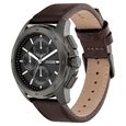 Tommy Hilfiger Quartz Multifunction Grey Dial Brown Leather Strap Watch for Men - image number 1
