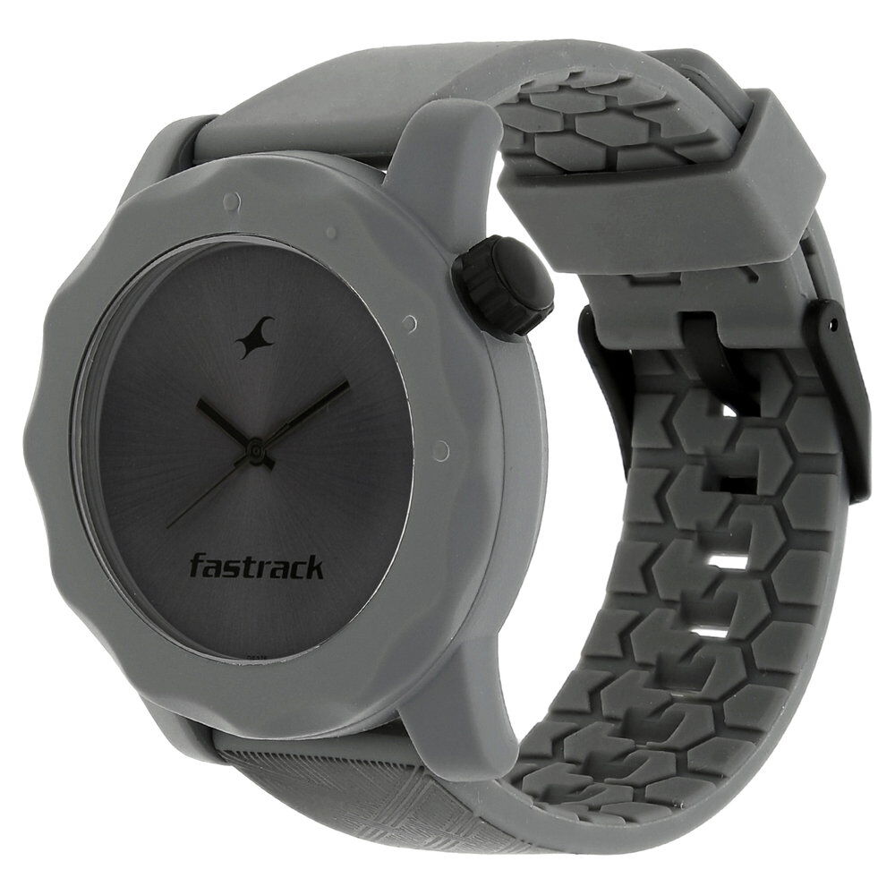 Fastrack Quartz Analog Grey Dial Plastic Strap Watch for Unisex