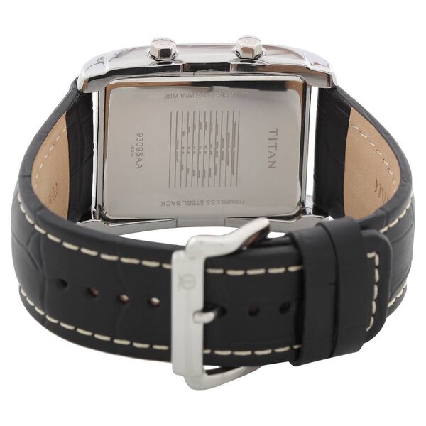 Titan Octane White Dial Analog Leather Strap watch for Men - image number 2