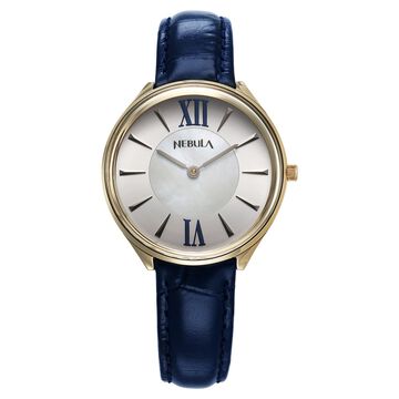 Titan Nebula 18 Karat Gold Quartz Analog Mother Of Pearl Dial Watch For Women