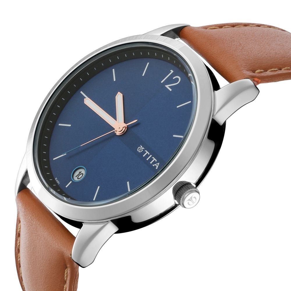 Blue dial titan 2025 watch