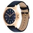Tommy Hilfiger Quartz Analog Blue Dial Blue Leather Strap Watch For Men - image number 1