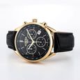 Roamer Pro Chrono Quartz Chronograph With Date Black Dial Black Leather Strap Watch For Men - image number 2
