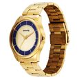Sonata Traditional Essentials Quartz Analog Multicoloured Dial Golden Metal Strap Watch For Men - image number 2