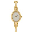 Titan Quartz Analog Champagne Dial Stainless Steel Strap Watch for Women