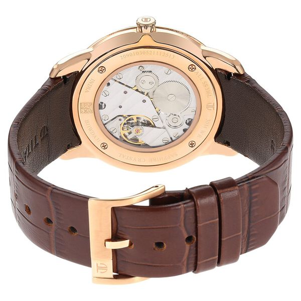 Titan Edge Mechanical Black Dial Mechanical Leather Strap Watch for Men - image number 5